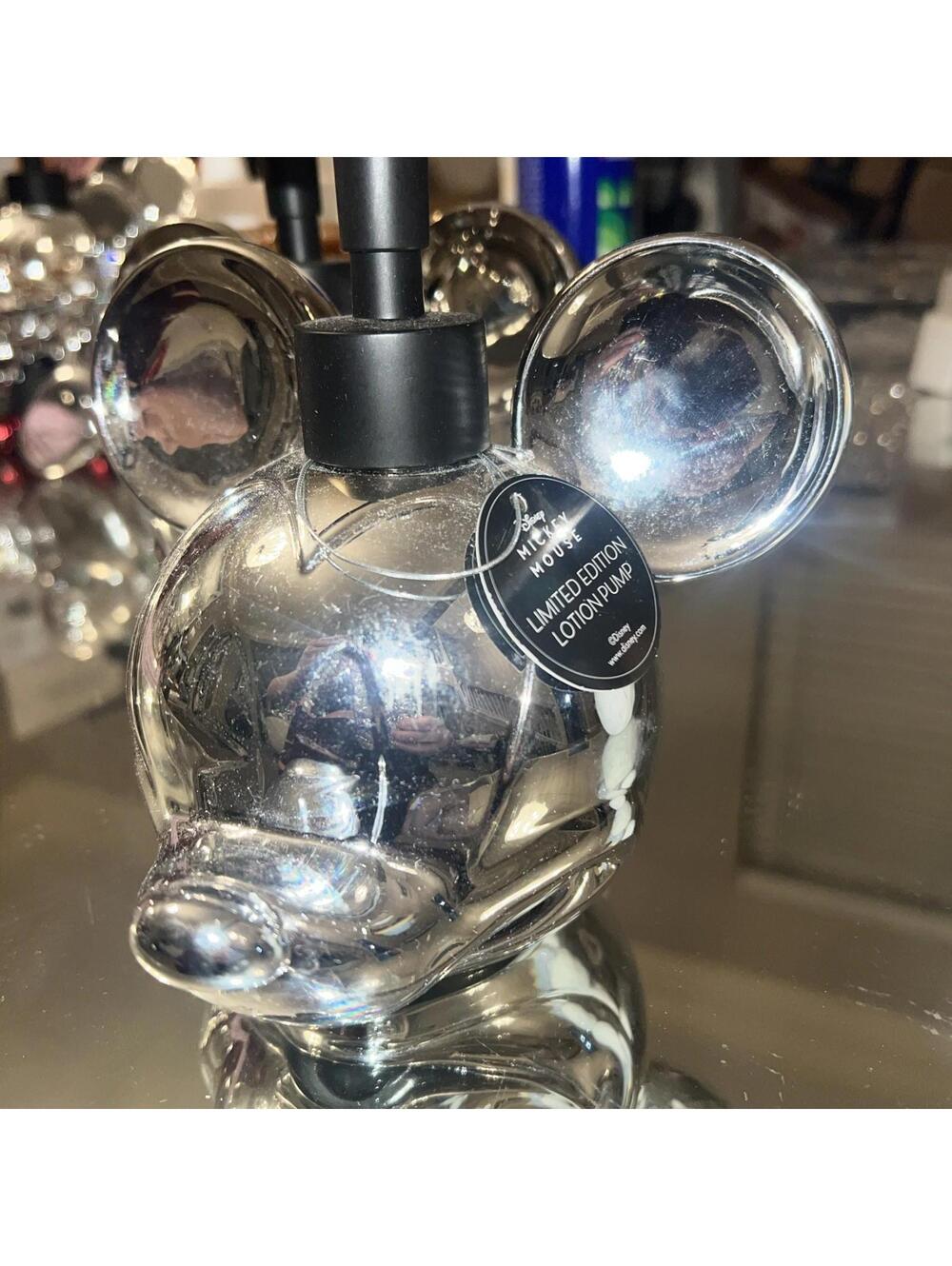 NWT Disney Mickey Mouse Limited Edition Silver Lotion Soap Dispenser Pump 6.5"